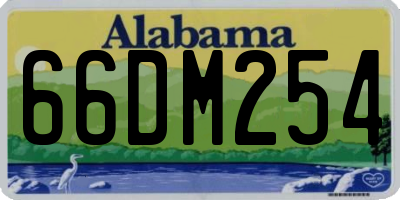AL license plate 66DM254