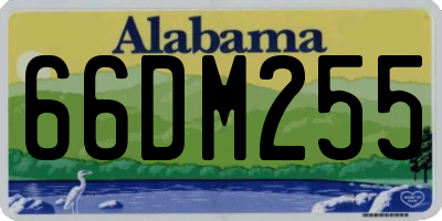 AL license plate 66DM255
