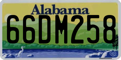 AL license plate 66DM258