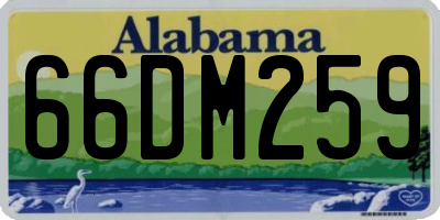 AL license plate 66DM259