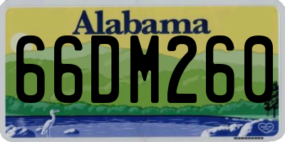 AL license plate 66DM260