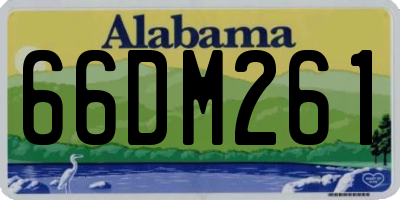 AL license plate 66DM261