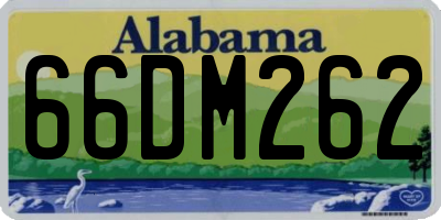 AL license plate 66DM262