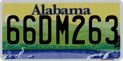 AL license plate 66DM263