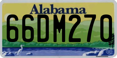 AL license plate 66DM270