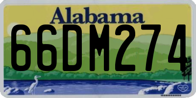 AL license plate 66DM274