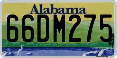 AL license plate 66DM275