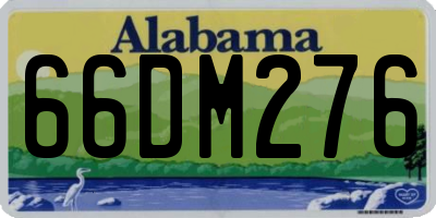 AL license plate 66DM276