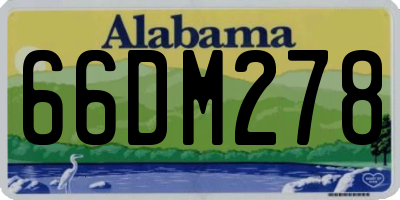AL license plate 66DM278