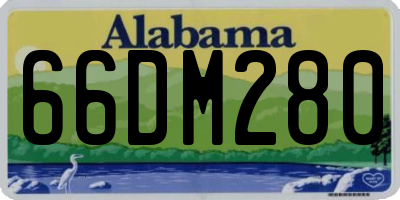 AL license plate 66DM280