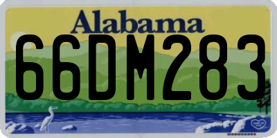 AL license plate 66DM283