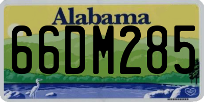 AL license plate 66DM285
