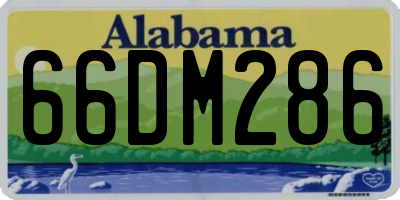 AL license plate 66DM286