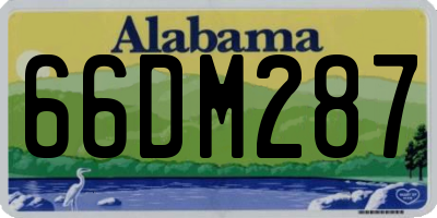 AL license plate 66DM287