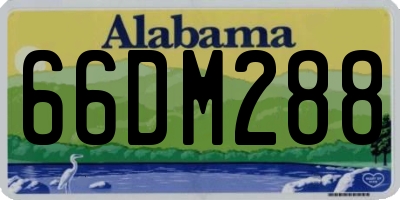 AL license plate 66DM288