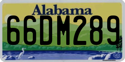 AL license plate 66DM289