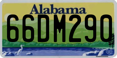AL license plate 66DM290