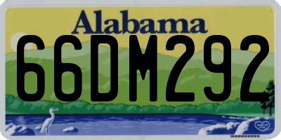 AL license plate 66DM292