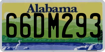 AL license plate 66DM293