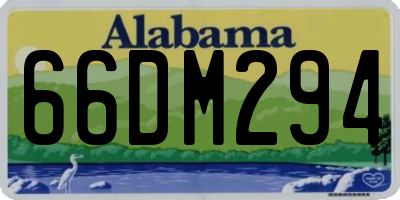 AL license plate 66DM294