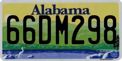 AL license plate 66DM298
