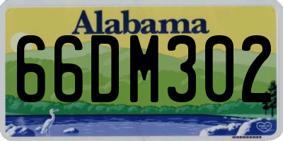 AL license plate 66DM302
