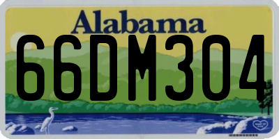 AL license plate 66DM304
