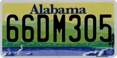AL license plate 66DM305