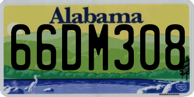 AL license plate 66DM308