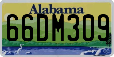 AL license plate 66DM309
