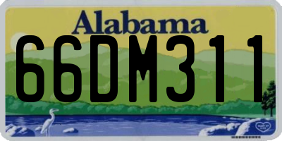 AL license plate 66DM311