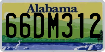 AL license plate 66DM312