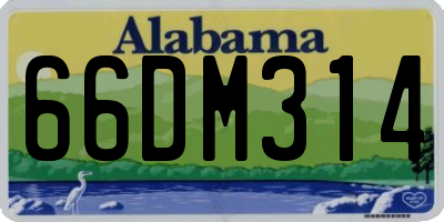 AL license plate 66DM314