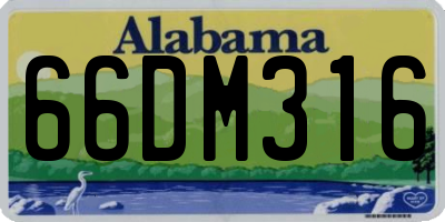 AL license plate 66DM316