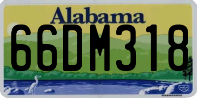 AL license plate 66DM318