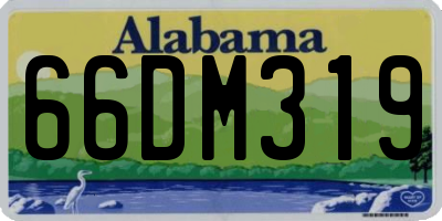 AL license plate 66DM319