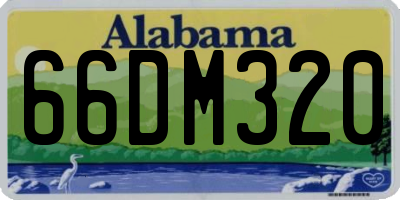 AL license plate 66DM320