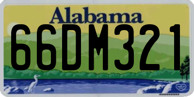 AL license plate 66DM321
