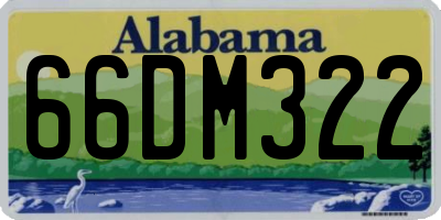 AL license plate 66DM322