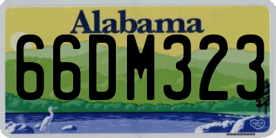 AL license plate 66DM323