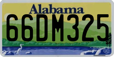 AL license plate 66DM325