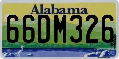 AL license plate 66DM326
