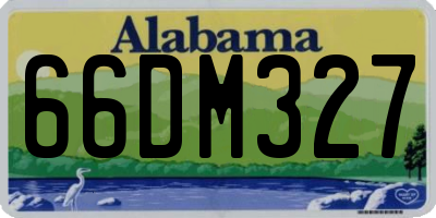 AL license plate 66DM327