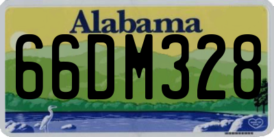 AL license plate 66DM328