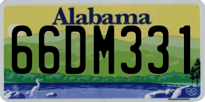 AL license plate 66DM331