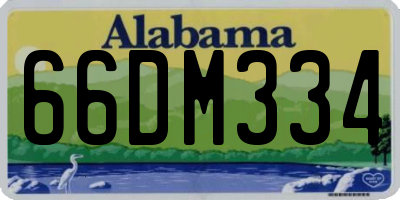 AL license plate 66DM334