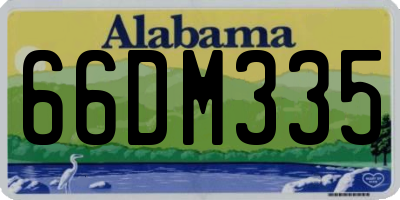 AL license plate 66DM335