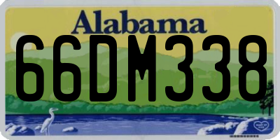 AL license plate 66DM338