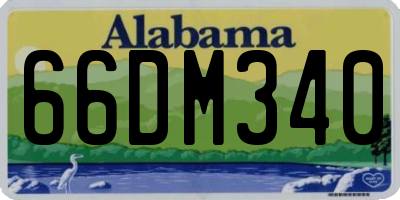 AL license plate 66DM340
