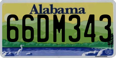 AL license plate 66DM343